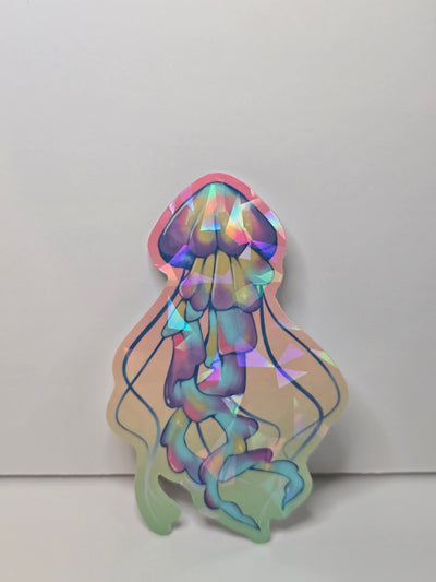 Holographic Jellyfish Sticker