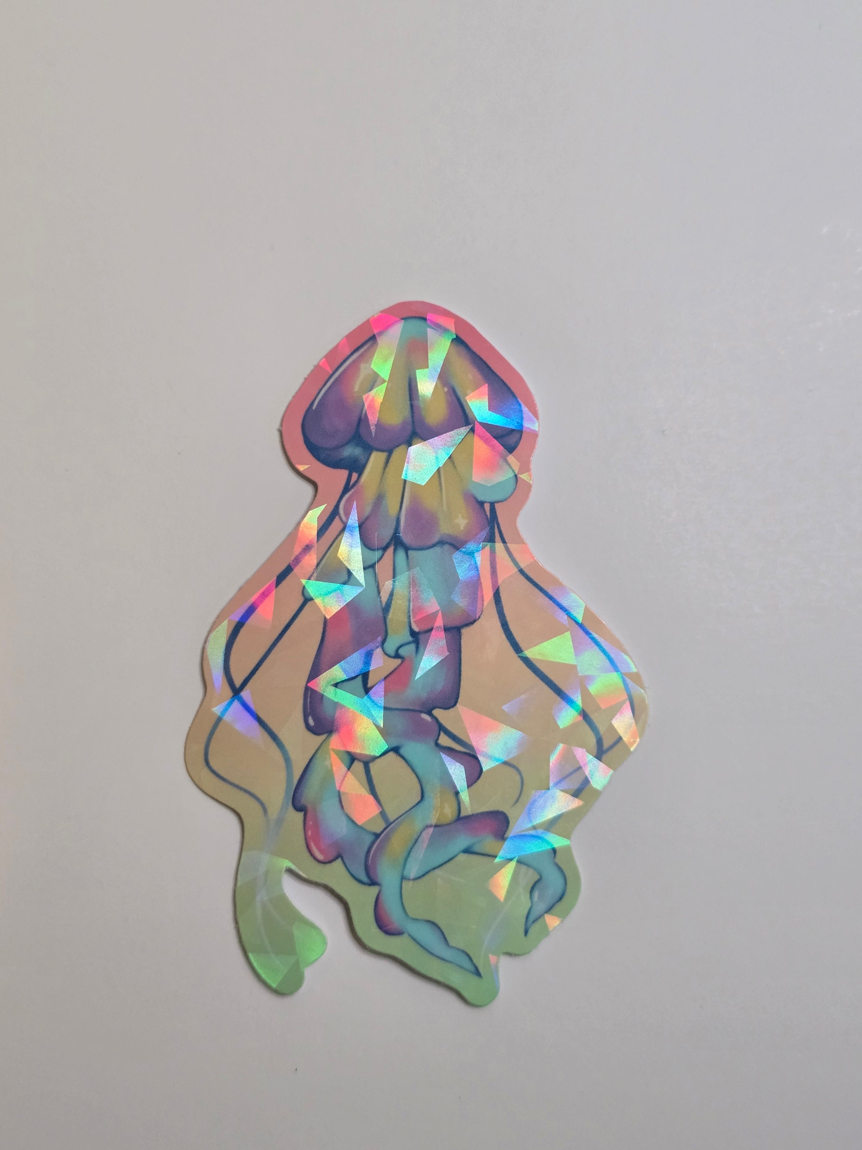 Holographic Jellyfish Sticker