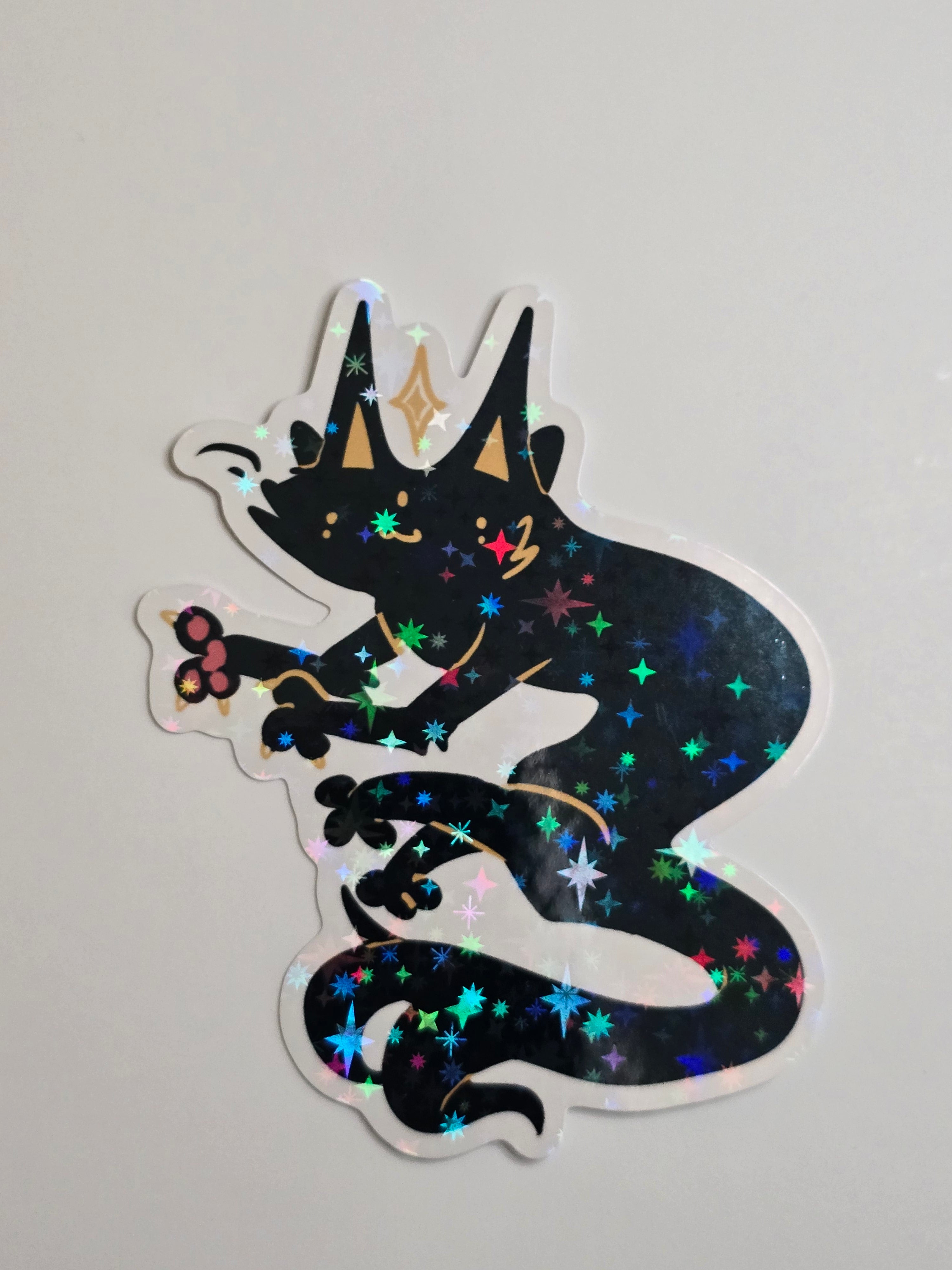 Holographic Magic Cat Sticker