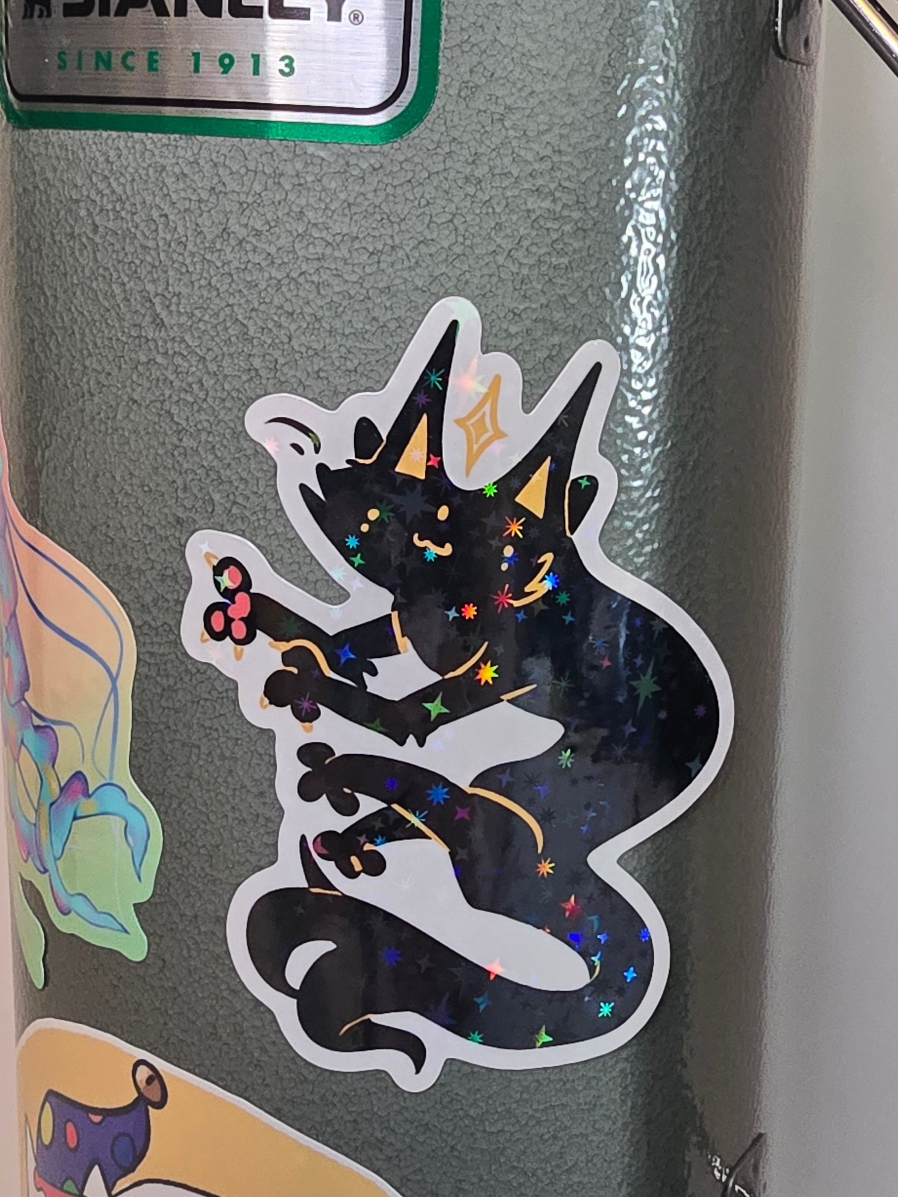 Holographic Magic Cat Sticker