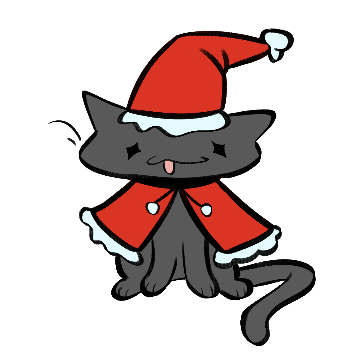 Holiday Cat Sticker