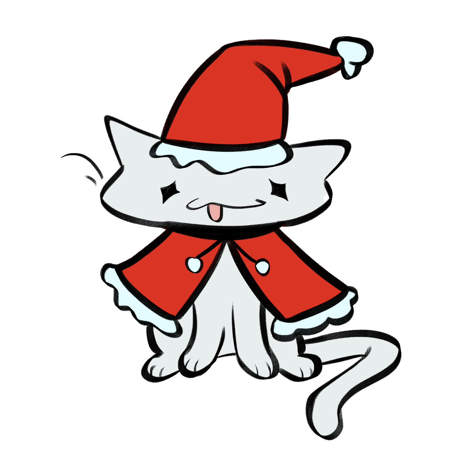 Holiday Cat Sticker
